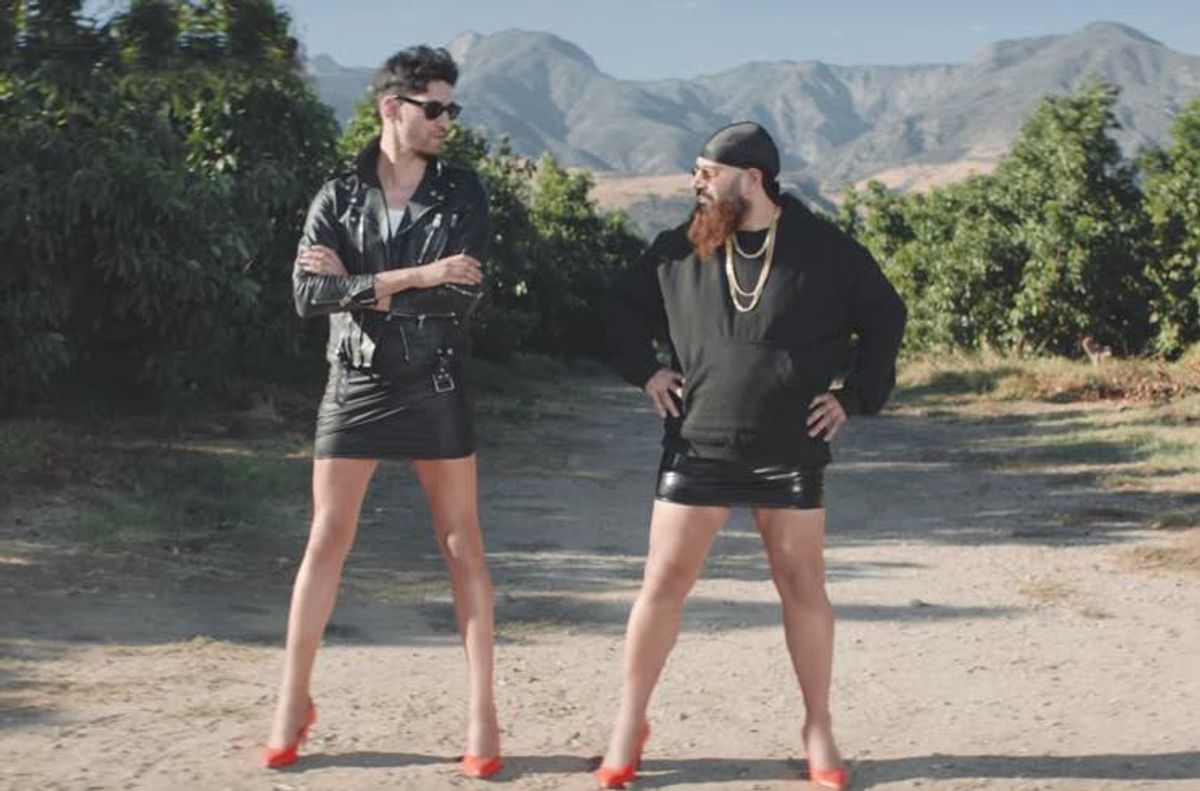 Chromeo op hoge hakken