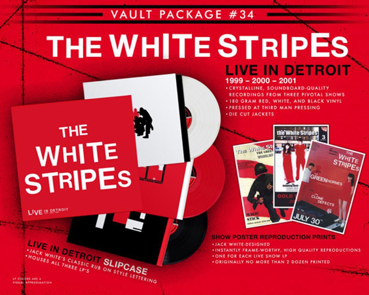 Driedubbel live vinyl van The White Stripes