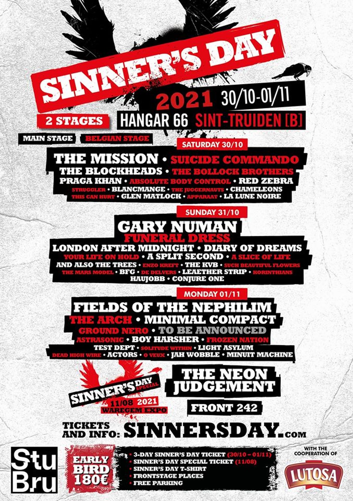 Ook Sinner's Day verschuift naar 2021