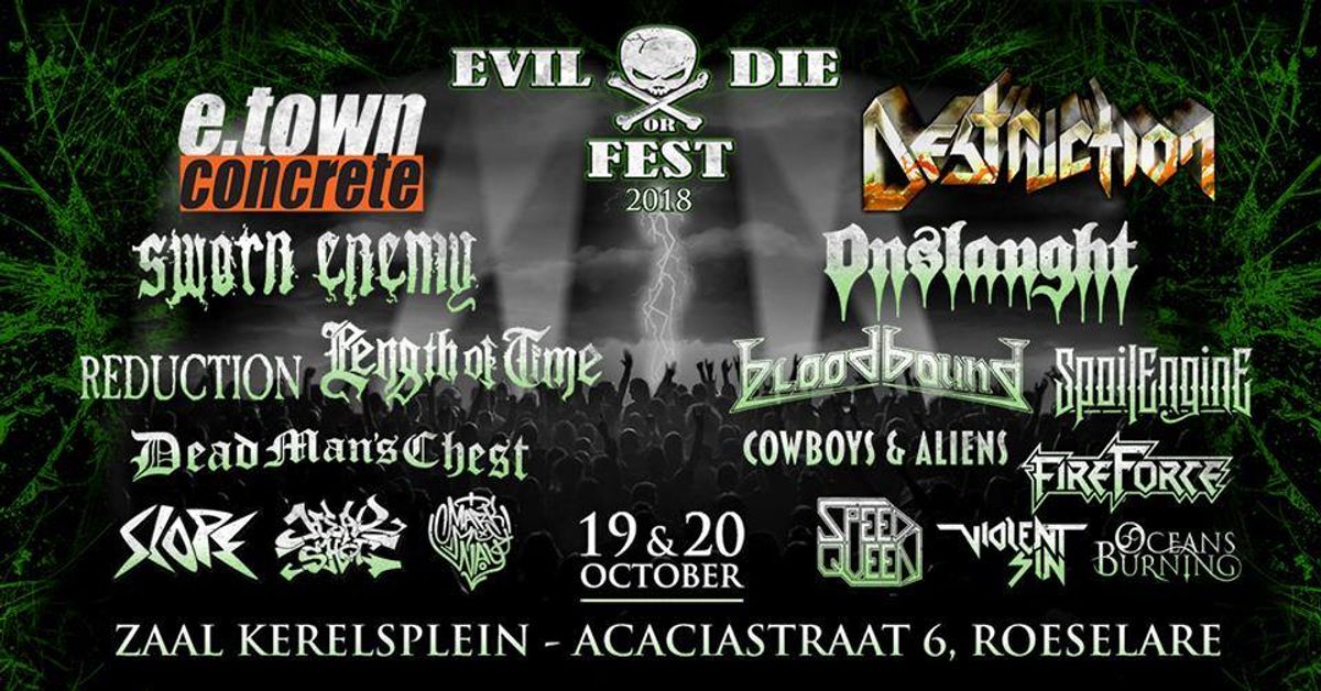 Heb jij je ticket voor Evil Or Die Fest al?