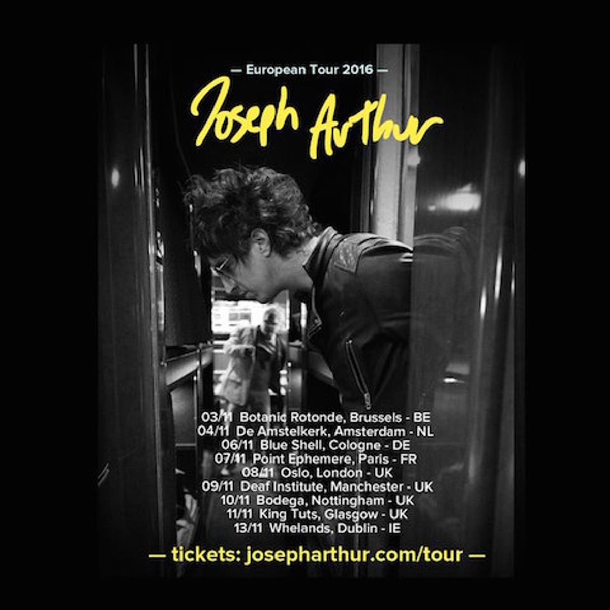 Joseph Arthur start Europese tournee in Botanique