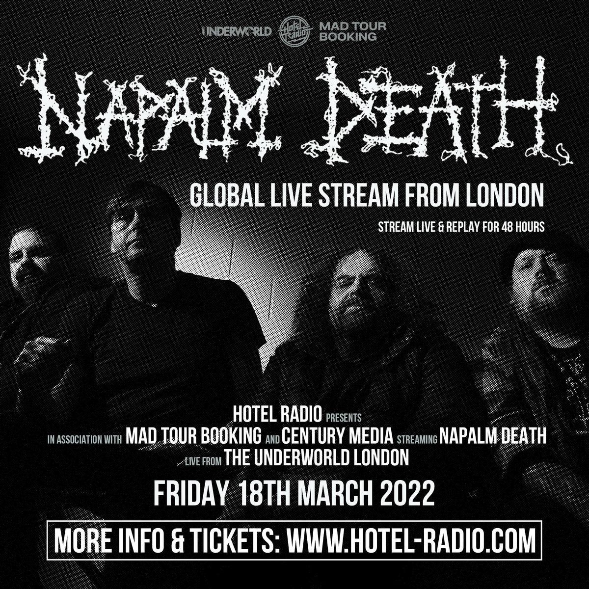 Eerste stream voor Napalm Death