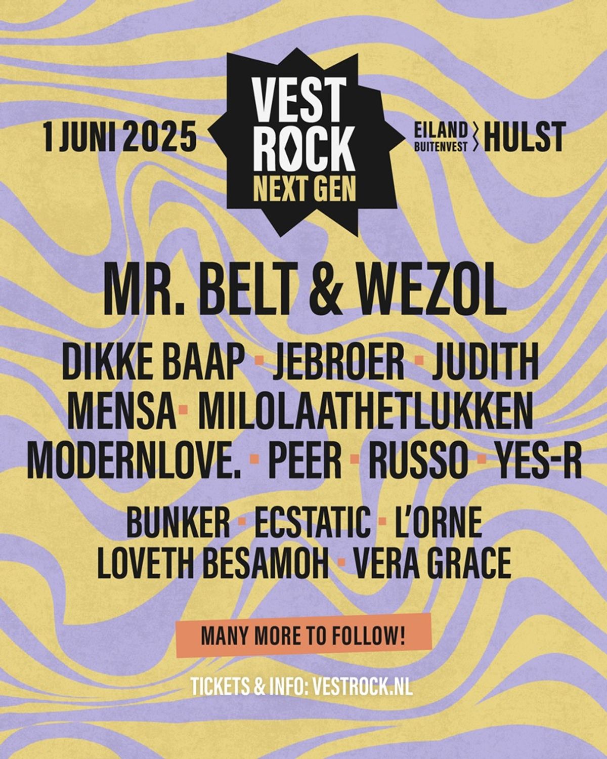 Vestrock 'Nextgen' geeft eerste namen vrij