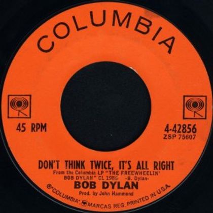#TheVeilsKiezen Bob Dylan - Don’t Think Twice, It’s Alright (1963)
