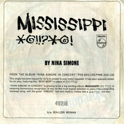 #BozeVrouwen - Nina Simone - Mississippi Goddam (1964)